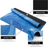 jooeer Pilates Reformer Mat Csúszásmentes Jóga Edzőpad Izzadságfelvevő 96x56cm - blue 2
