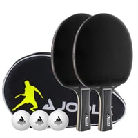 JOOLA Black Duo PRO asztalitenisz szett 2 ütővel, 3 labdával és tokkal - fekete 1