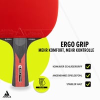 Stolnotenisová raketa JOOLA Carbon Control pre pokročilých – set Carbon Speed so 40+ mm prémiovými loptičkami a obalom 5