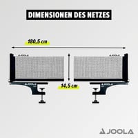 JOOLA Easy Indoor Ping-Pong Hálórendszer 183cm Állítható Feszültség Fekete - 152cm, Single 4