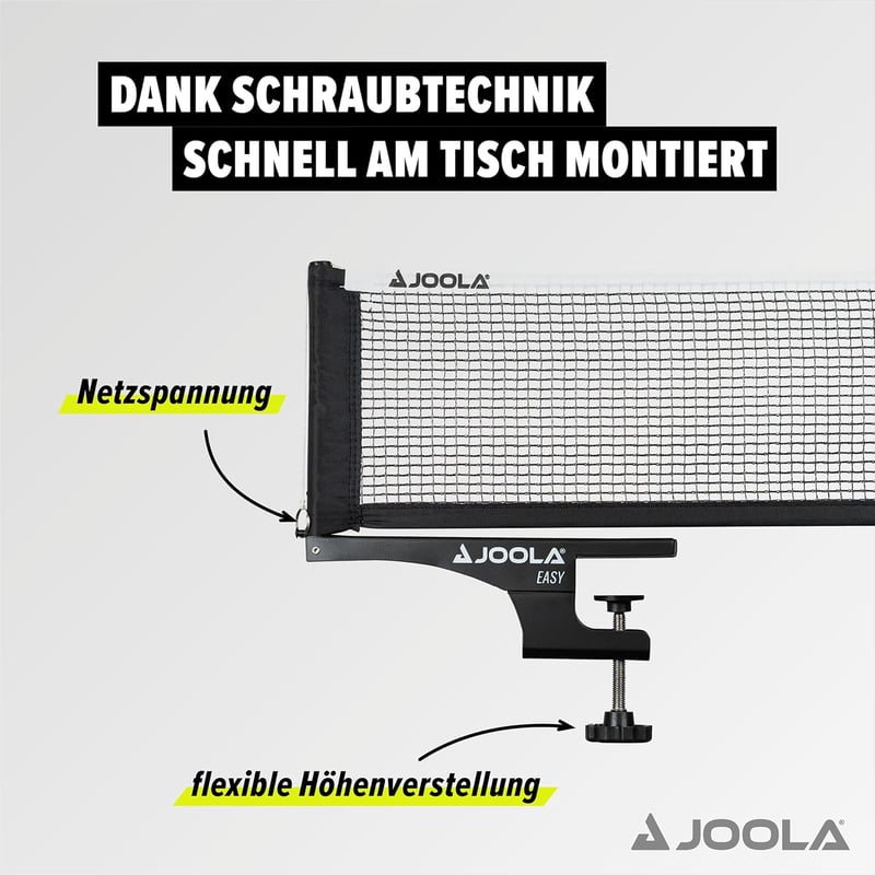 JOOLA Easy Indoor Ping-Pong Hálórendszer 183cm Állítható Feszültség Fekete - 152cm, Single