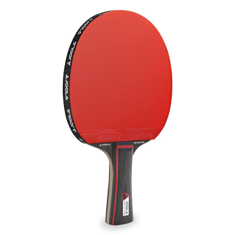 Paletă de tenis de masă JOOLA Match Pro, aprobată ITTF, 4 stele, grosime burete 1,8 mm, paletă de competiție allround, negru/roșu