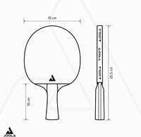 JOOLA Rosskopf 2 Pingpong Szett 2 Ütő + 3 Labda 40mm Piros/Fekete - Single 6