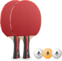 JOOLA Rosskopf 2 Pingpong Szett 2 Ütő + 3 Labda 40mm Piros/Fekete - Single 1