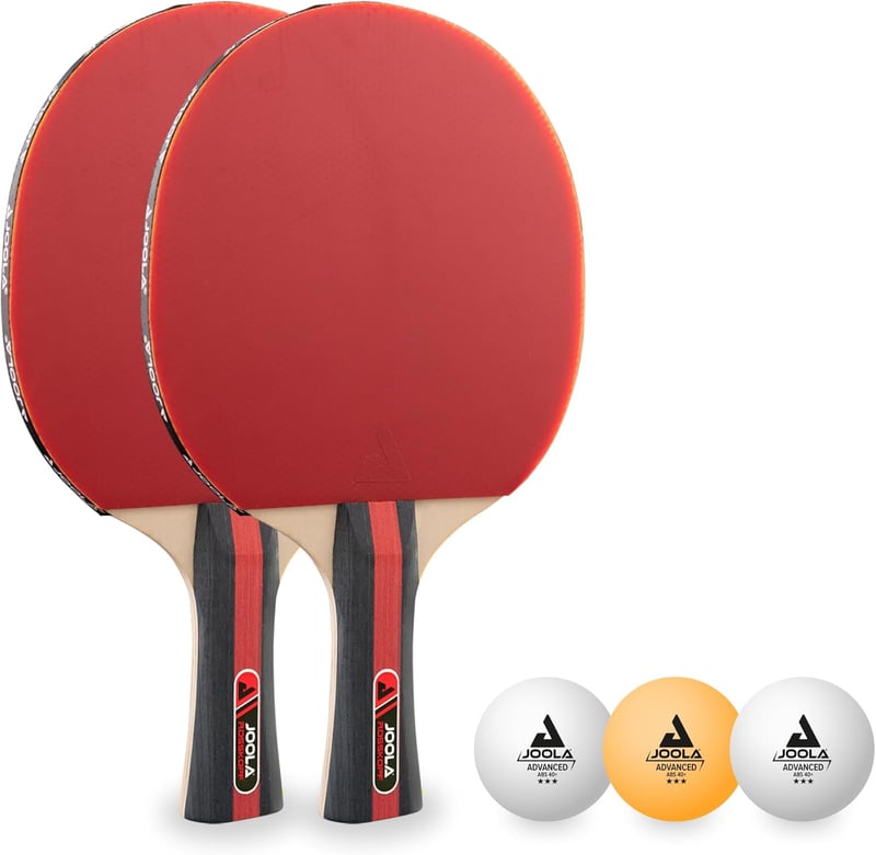 JOOLA Rosskopf 2 Pingpong Szett 2 Ütő + 3 Labda 40mm Piros/Fekete - Single