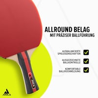 JOOLA Rosskopf 2 Pingpong Szett 2 Ütő + 3 Labda 40mm Piros/Fekete - Single 3