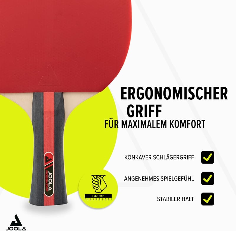 JOOLA Rosskopf 2 Pingpong Szett 2 Ütő + 3 Labda 40mm Piros/Fekete - Single