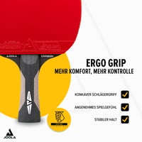 Stolnotenisová raketa JOOLA Rosskopf Carbon Profi – schválená ITTF, pre pokročilých hráčov, 29,5 cm, s puzdrom a 3 loptičkami 5