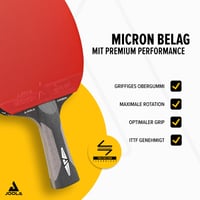 Stolnotenisová raketa JOOLA Rosskopf Carbon Profi – schválená ITTF, pre pokročilých hráčov, 29,5 cm, s puzdrom a 3 loptičkami 4