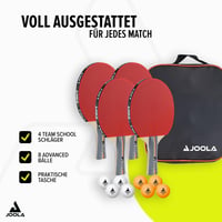 JOOLA Team School Stolnotenisový set – Raketa, loptičky a obal, viacfarebný, unisex set pre dospelých 3