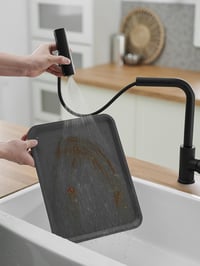 JOOM Fekete Vízesés Konyhai Csaptelep 360° Forgatható Zuhanyfejjel és 3 Sugárral 3
