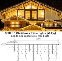Joomer 300/400 LED Jégcsap Fényfüzér Karácsonyi Dekoráció 3