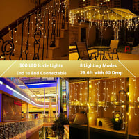 Joomer 300/400 LED Jégcsap Fényfüzér Karácsonyi Dekoráció 6