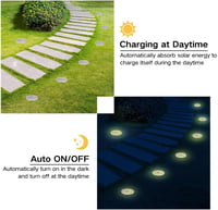 Lămpi solare de exterior Joomer cu 8 LED-uri, set de 12 bucăți, lumină albă caldă 3000K, lampă solară de grădină 7