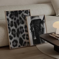 JORCEDI set od 3 postera, leopard uzorak i moderne zidne slike, motiv usana koje se ljube, moderno uređenje doma za dnevni boravak i spavaću sobu, 50x70 cm 2