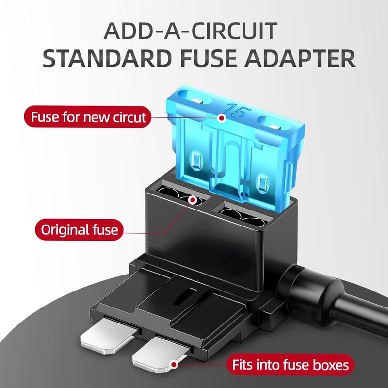 JOREST 4 darabos autó biztosítékadapter 12V, 18 biztosítékkal, autó/lakóautó/teherautó/motor