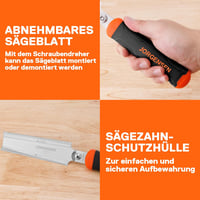 Jorgensen 125mm Japán Fűrész SK5 Pengével, Kétoldalas Húzófűrész Famunkához 4