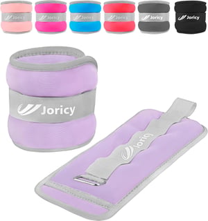 JORICY utezi za zglobove (ruke/noge) 1 par - ljubičasti - 1 kg (2×0,5 kg)