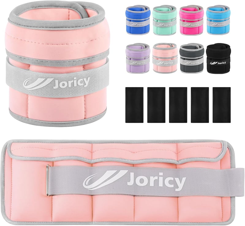 JORICY Állítható Súlyzott Csuklósúly és Lábsúly Edzéshez 1-10 kg Pár