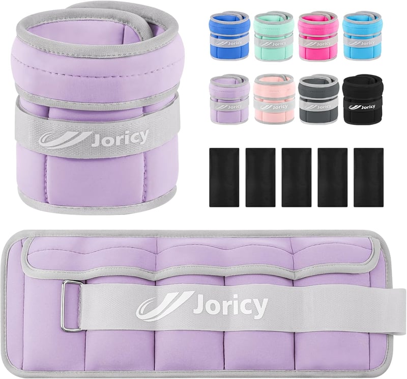 JORICY Állítható Súlyzott Csuklósúly és Lábsúly Edzéshez 1-10 kg Pár