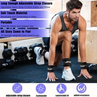 JORICY Bokasúly Lábsúly 0.5 x 2 (1LB Pair) Pár Csuklósúly Edzés Férfi Női 6