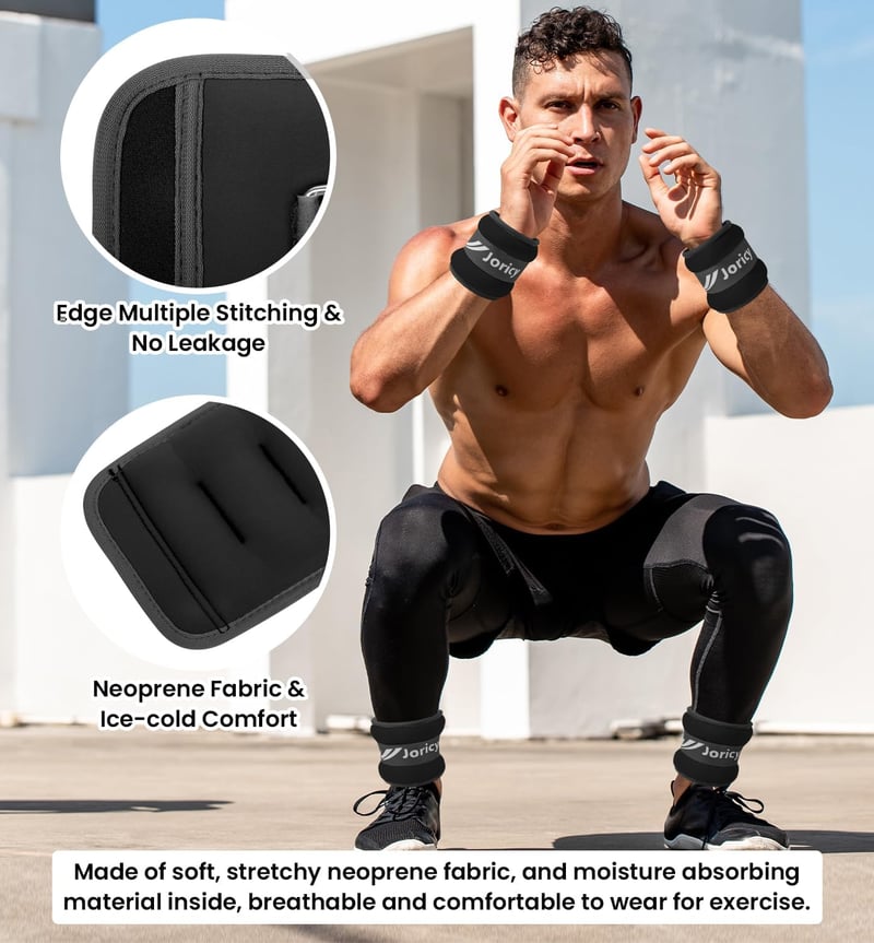 JORICY Bokasúly Lábsúly 0.5 x 2 (1LB Pair) Pár Csuklósúly Edzés Férfi Női