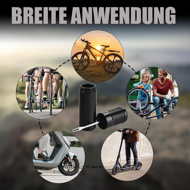 Jormftte Tubeless Kerékpárgumi Javítókészlet - 10 Folttal, Alumínium Szerszámmal MTB, Országúti és E-bike Defektjavításhoz, Kompakt Kivitel