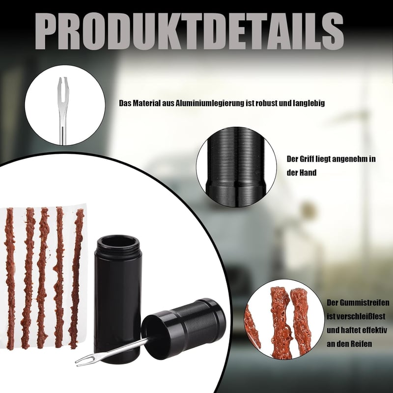Jormftte Tubeless Kerékpárgumi Javítókészlet - 10 Folttal, Alumínium Szerszámmal MTB, Országúti és E-bike Defektjavításhoz, Kompakt Kivitel