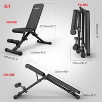 JOROTO Állítható Edzőpad Hasfeszítő Funkció 318 kg Terhelhetőség Összecsukható 6