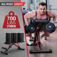 JOROTO Állítható Edzőpad Hasfeszítő Funkció 318 kg Terhelhetőség Összecsukható 2