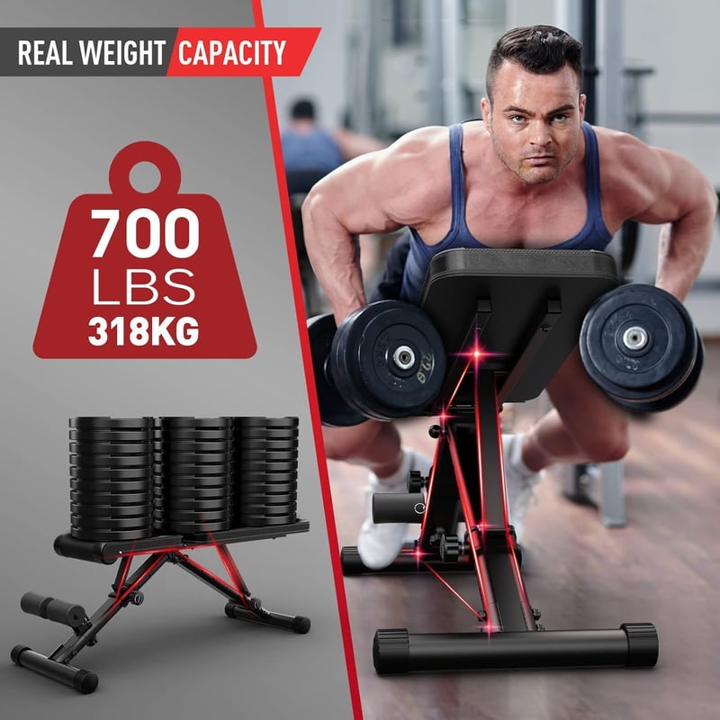 JOROTO Állítható Edzőpad Hasfeszítő Funkció 318 kg Terhelhetőség Összecsukható