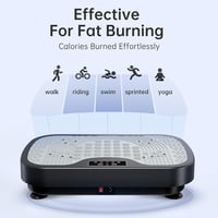 JOROTO JV30 Vibrációs Tréning Platform Otthoni Edzéshez 9 Rezgés Mód 99 Intenzitás Szint Ellenállás Gumikötél Távirányító 150kg - Black 4