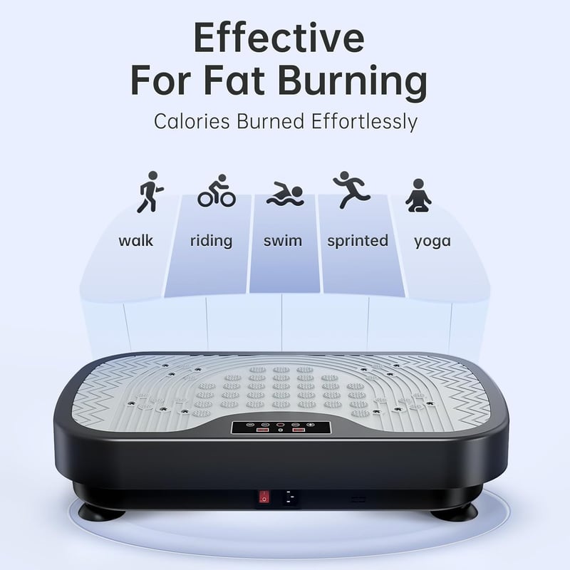 JOROTO JV30 Vibrációs Tréning Platform Otthoni Edzéshez 9 Rezgés Mód 99 Intenzitás Szint Ellenállás Gumikötél Távirányító 150kg - Black