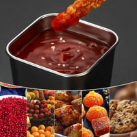 Set 3 recipiente din oțel inoxidabil pentru gustări cu capac, 180 ml, pentru sosuri, dressing de salată, condimente, etanșe, accesorii pentru cutie Bento, pentru scufundat 8