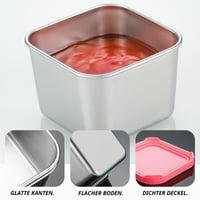 Set 3 recipiente din oțel inoxidabil pentru gustări cu capac, 180 ml, pentru sosuri, dressing de salată, condimente, etanșe, accesorii pentru cutie Bento, pentru scufundat 3