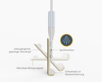 Mop cu spray 2 în 1 Joseph Joseph CleanTech, cu lavetă din microfibră lavabilă, pad pentru îndepărtarea petelor și rezervor reîncărcabil 4