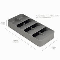 Joseph Joseph DrawerStore organizator za pribor za jelo, 8 pretinaca, za set od 48 komada, kompaktan dizajn, siva 4