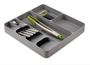 Joseph Joseph DrawerStore organizator za pribor za jelo i kuhinjski pribor, 38,4x39,6x5,3 cm, 9,7 litara, sivi