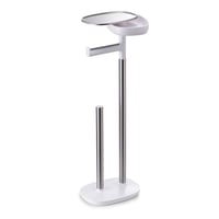 Joseph Joseph EasyStore Álló WC-papírtartó - 4 tekercs, telefontartóval és tárolórekesszel, rozsdamentes acél, fehér/ezüst 2