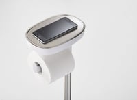 Joseph Joseph EasyStore Plus samostojeći držač toaletnog papira i WC četka od nehrđajućeg čelika, s policom za telefon 7