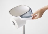 Joseph Joseph EasyStore Plus samostojeći držač toaletnog papira i WC četka od nehrđajućeg čelika, s policom za telefon 4