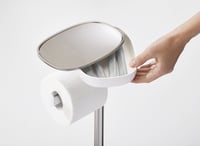 Joseph Joseph EasyStore Plus samostojeći držač toaletnog papira i WC četka od nehrđajućeg čelika, s policom za telefon 5