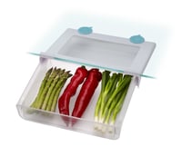 Joseph Joseph FridgeStore organizator za pohranu ispod police hladnjaka, prozirno/tirkizna, 7,8 x 31,3 x 25,5 cm 2