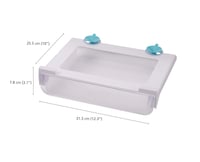 Joseph Joseph FridgeStore organizator za pohranu ispod police hladnjaka, prozirno/tirkizna, 7,8 x 31,3 x 25,5 cm 3