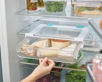 Joseph Joseph FridgeStore organizator za pohranu ispod police hladnjaka, prozirno/tirkizna, 7,8 x 31,3 x 25,5 cm 7