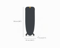 Žehliaca doska Joseph Joseph Glide Plus 135x45 cm, nastaviteľná výška, žiaruvzdorná, 4-vrstvový bavlnený poťah, jednoduché skladovanie, čierna/modrá 3