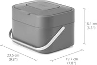 Joseph Joseph Intelligent Waste Stack 4 Komposztáló Edény Szagszűrővel 4L - Stone, Single 3