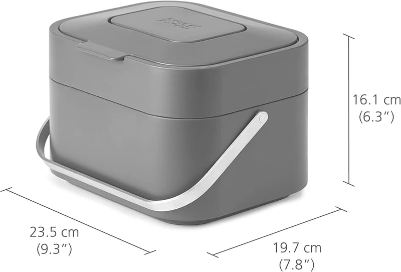 Joseph Joseph Intelligent Waste Stack 4 Komposztáló Edény Szagszűrővel 4L - Stone, Single