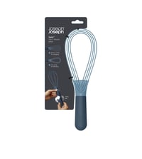Šľahač Joseph Joseph Twist 2 v 1 – Plochý a balónový šľahač, silikónový, na nepriľnavý riad, modrý, 28x9 cm 2