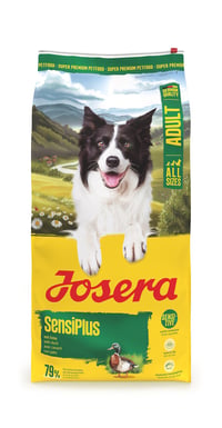 Suché krmivo pre psov Josera SensiPlus s kačacinou a ryžou, pre dospelých psov s citlivým trávením, bezlepkové, 12,5 kg 1